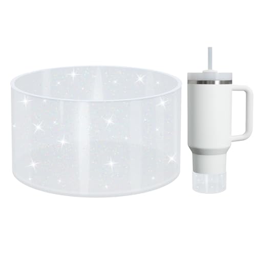 Glitter Silicone Boot for 20-40oz Tumblers - Protective Sleeve - White