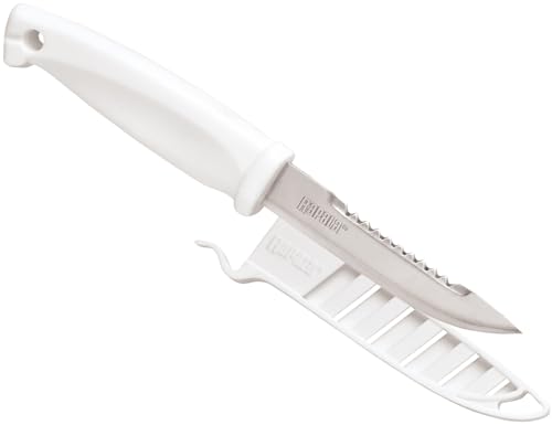 Rapala 4-Inch Bait Knife with Serrated Upper Blade and Comfort Grip