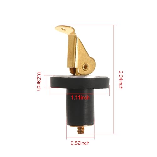 4 Pack 1/2 Inch Brass Boat Drain Plugs with Snap Handle - Expandable Deck & Yacht Plug Set