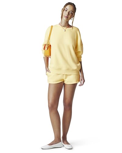 Florence by Mills Women's Cozy Crush Oversized Sweatshirt Medium Popcorn