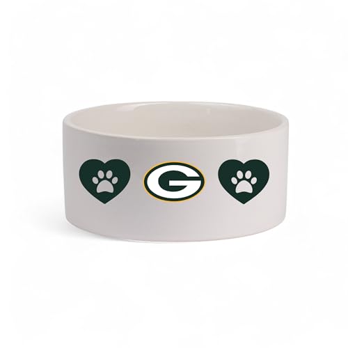Green Bay Packers Ceramic Pet Bowl - Officially Licensed NFL Bowl