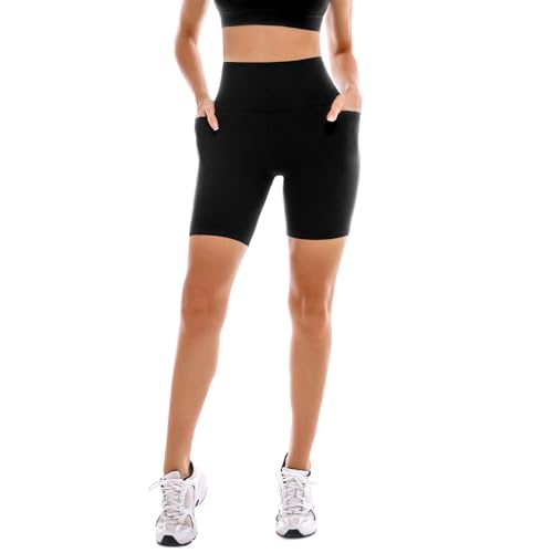 SINOPHANT 2 Pack Biker Shorts for Women with Pockets High Waisted