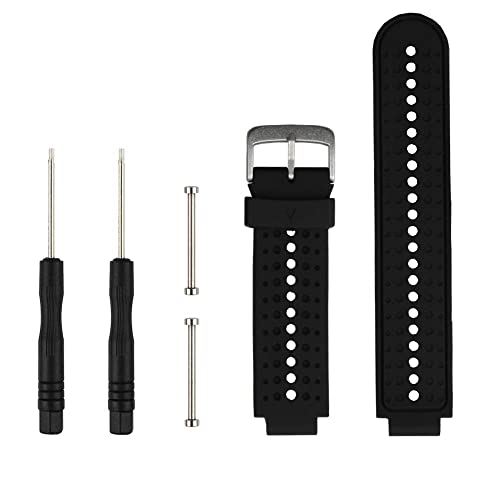 Garmin Approach S20 S5 S6 Watch Bands - Black Silicone Replacement