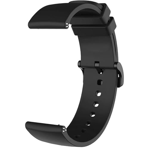 2 Pack Waterproof Soft Silicone Bands for Amazfit Bip 3 Pro - Black/Black