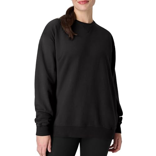 Hanes Men's Comfortwash Garment Dyed Sweatshirt Large Black