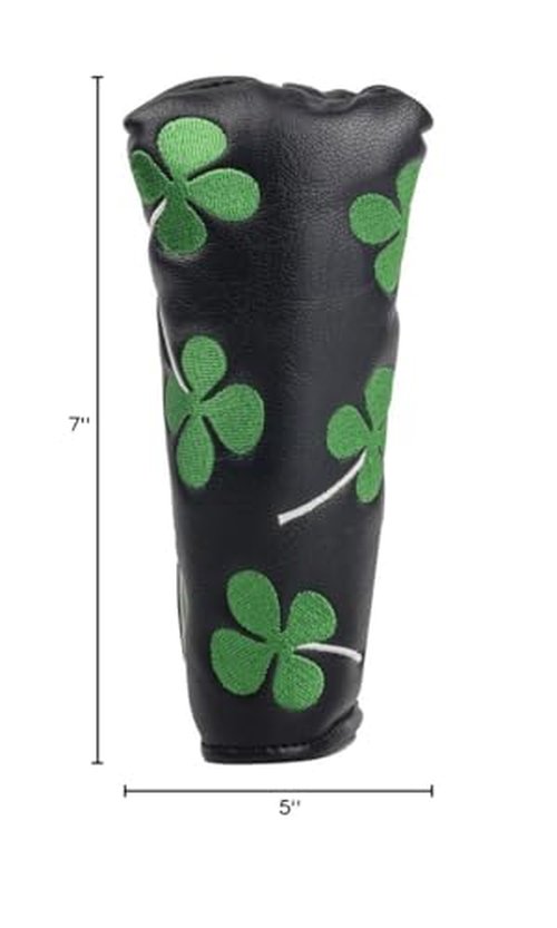 HIFROM Golf Putter Head Cover Headcover Shamrock Embroidered Blade Fit All Brands