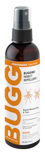 Buggins 25% DEET Insect Repellent Spray - 1 Count, Fresh Clean Scent