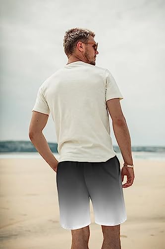 Men's Hawaiian Swim Trunks with Quick Dry Mesh Lining - 8 Inch Inseam