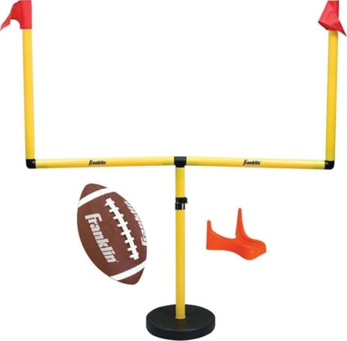 Youth Football Goal Post Set with Mini Football - Adjustable 4'-6'