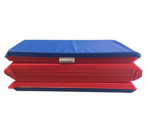 1.5 Inch Thick KinderMat - Red/Blue 4-Section Rest Mat