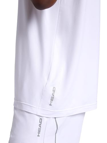 Large White Men's Sleeveless Tank Top - Lightweight Stretch Activewear