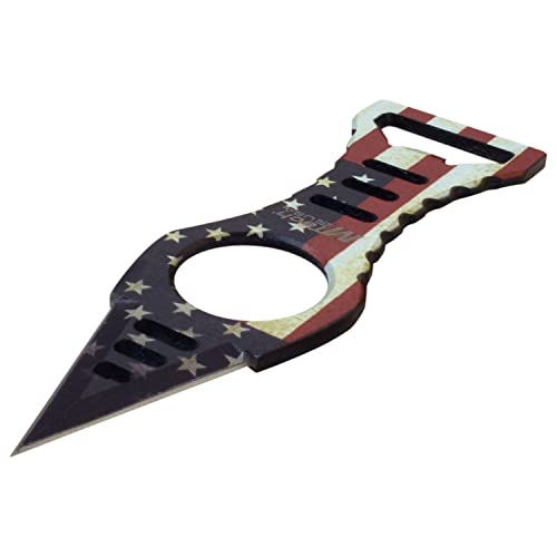 MTech USA Fixed Blade Knife with Nylon Sheath - Full Tang Hunting & Survival, Flag Variant