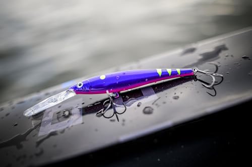 Flicker Minnow Crankbait Fishing Lure - 3 1/2 Inch, 1/3 oz - Pearl White
