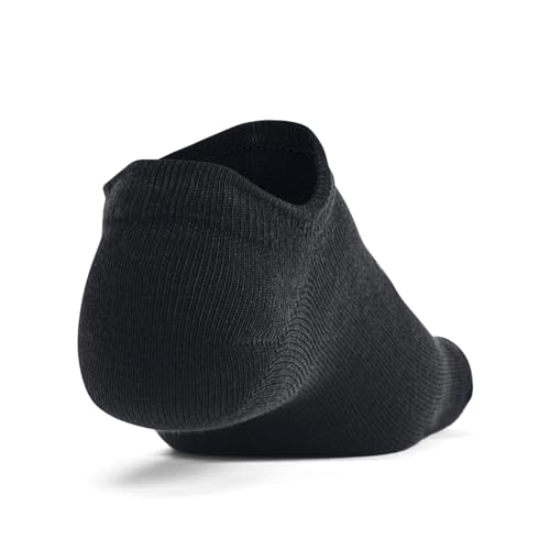 Essential No Show Socks 6 Pack - Large Black & Castlerock