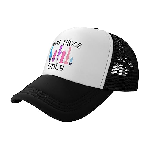 Coshatch One Size-Medium Black Funny Trucker Hat Unisex Adjustable Cap
