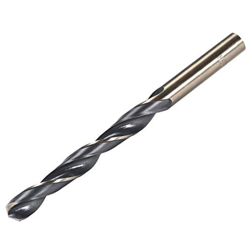 uxcell Straight Shank Twist Drill Bits 10mm Gold Titanium & Black Nitride Coated High Speed Steel (HSS) 4341 with 10mm Shank for Stainless Steel Alloy Metal Plastic Wood