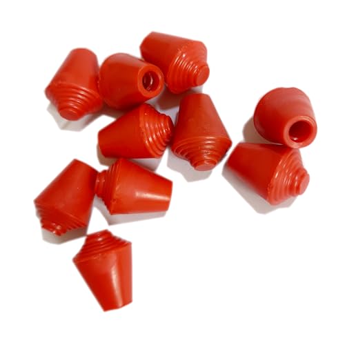 Fencing Practice Sword Tips - Pack of 10 Red Epee Rubber Tips