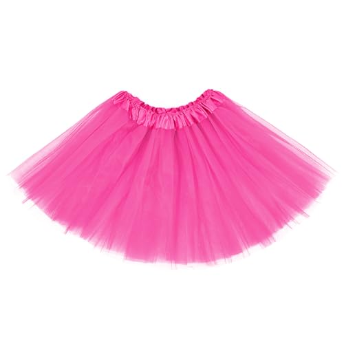 Hot Pink 4-Layer Tutu Dress for Toddlers 2-8 Years