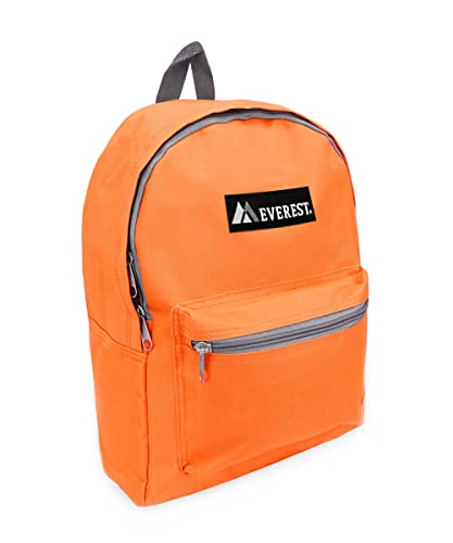 Everest 1045K Basic Orange Backpack 15-Inch Lightweight Travel & School Bag