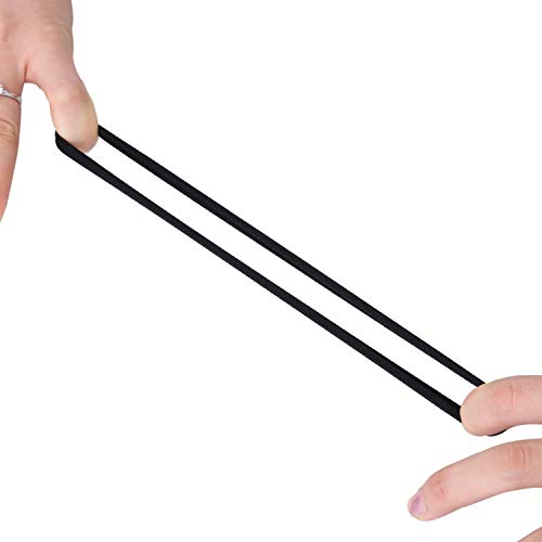 Large Black Stretch Hair Ties - 20 Pieces for Thick Hair