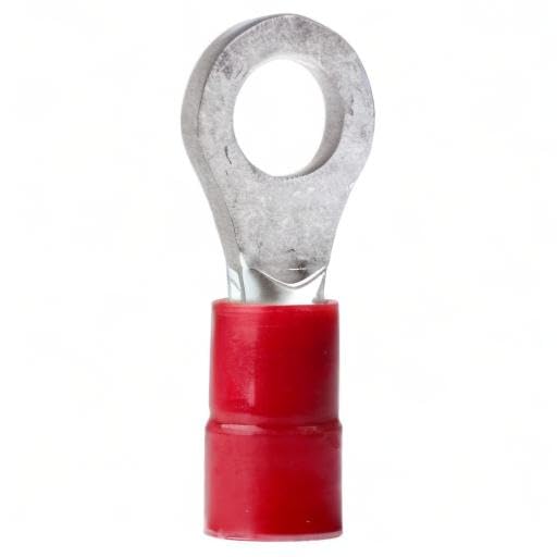Marine Grade Nylon Ring Terminals - 2 Pack, 3/8" Screw, 8 AWG