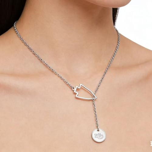 Kansas City Inspired Necklace for Football Fans - White