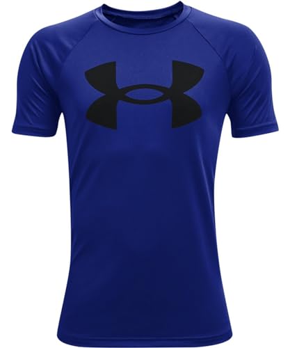 Boys' Tech Hybrid Printed Fill Short-Sleeve T-Shirt - Large Royal Blue/Black
