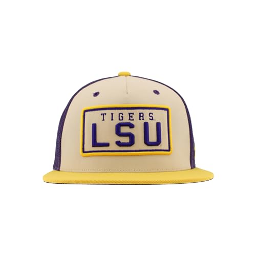 LSU Tigers Trucker Hat - Officially Licensed Snapback - One Size - Stone