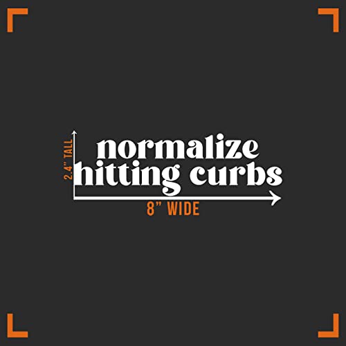 Normalize Hitting Curbs Vinyl Decal Sticker - 8" x 2.5"