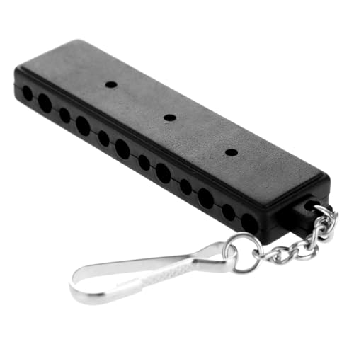 Golf Tee Holder with Keychain - Black, 12 Tees & 3 Ball Markers