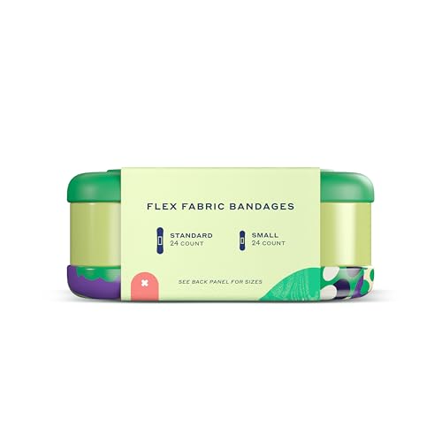 48 Count Adhesive Flexible Fabric Bandages - Fun Patterns for Kids