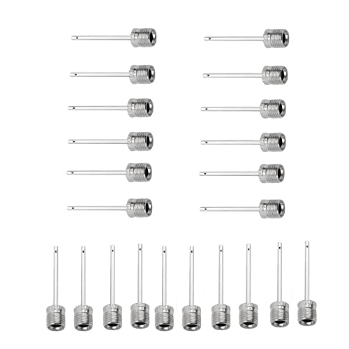 Stainless Steel Ball Pump Inflation Needles - 22 Pack for Sports Balls