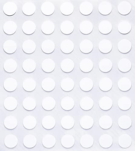 Self-Adhesive Screw Hole Covers - 1/2" Round PVC Stickers (56-Pack)