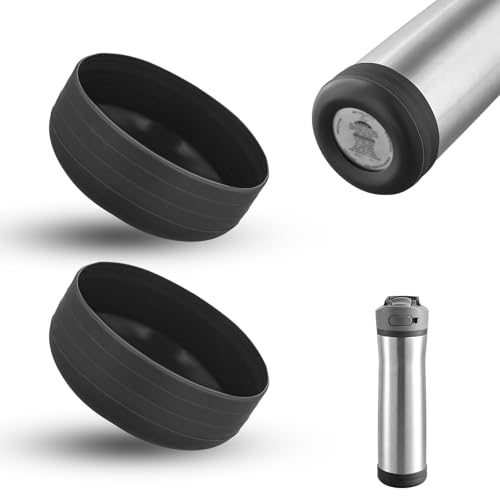 Silicone Bottle Bottom Sleeves - 2pcs for Contigo Ashland Chill 24oz - Black