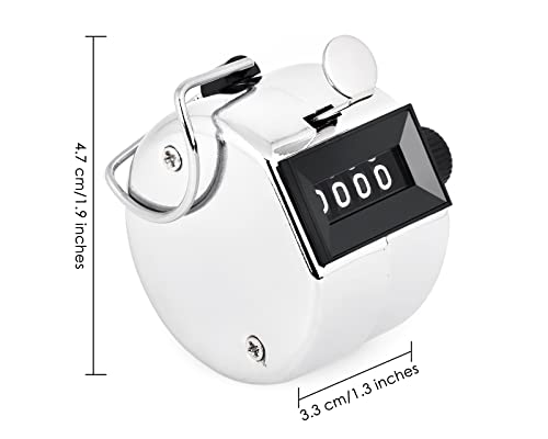 Metal Handheld Tally Counter - Mechanical Clicker for Attendance, Scores