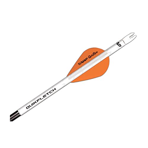 White Orange/White Vanes Arrow Fletching System Pack of 6 for Compound &