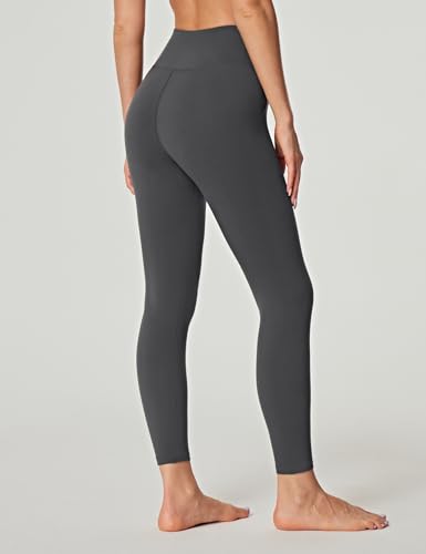 Buttery Soft High Waisted Yoga Leggings with Pocket - Grey/S-M