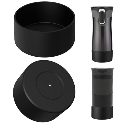 Silicone Water Bottle Boot Protector - 2 Pack, Black