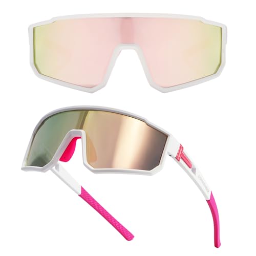 Polarized Running Sunglasses For Men Women, UV400 with Adjustble Nose