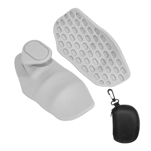 Anti-Slip Workout Grips - Ergonomic Rubber Hand Protector Gloves - Gray