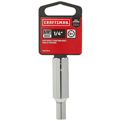CRAFTSMAN Deep Socket, SAE, 3/8-Inch Drive, 1/4-Inch, 6-Point (CMMT23144)