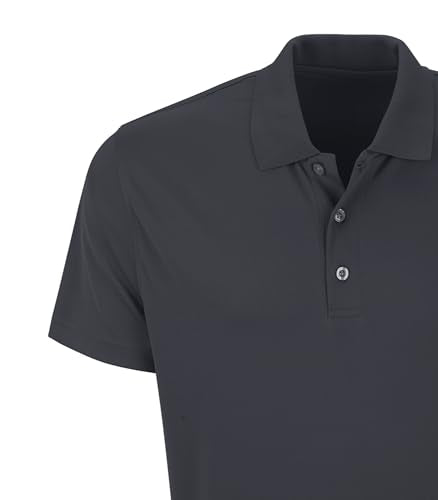 NCAA Men's Dark Gray Moisture-Wicking Polo - Purdue Boilermakers, Large