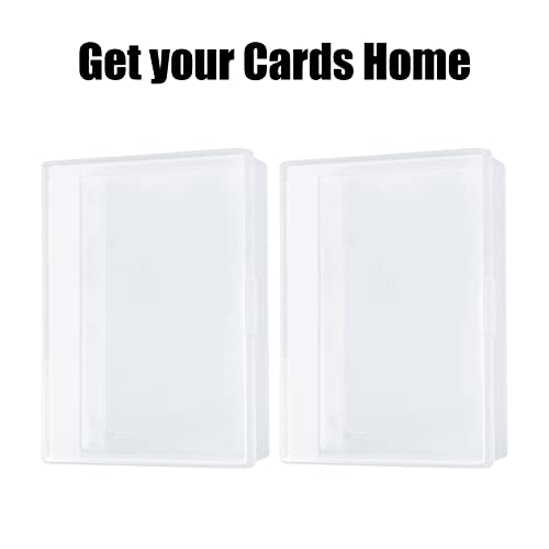 Clear Playing Card Storage Case - 2 Pack, Compact Plastic Deck Holder