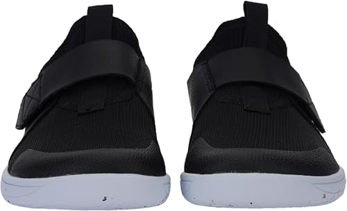 WHITIN Kid Wide Barefoot Sneakers - Boys & Girls Elastic Opening, Black Multi, W8K3, 3 Wide Big Kid