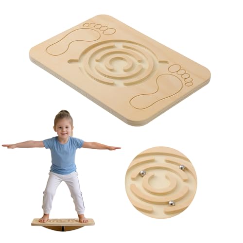 Juoe Brown 360° Maze Balance Board for Kids & Adults, Sensory Balance Toy