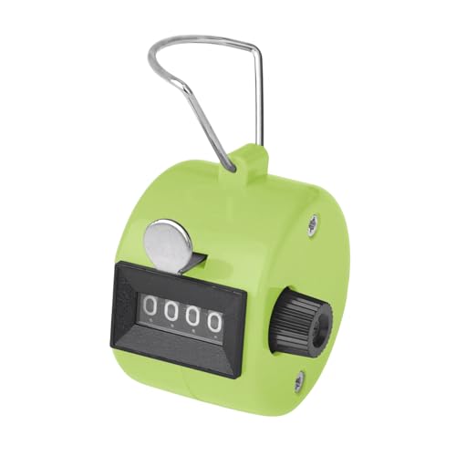 Handheld Tally Counter - 4 Digit Plastic Clicker, Green
