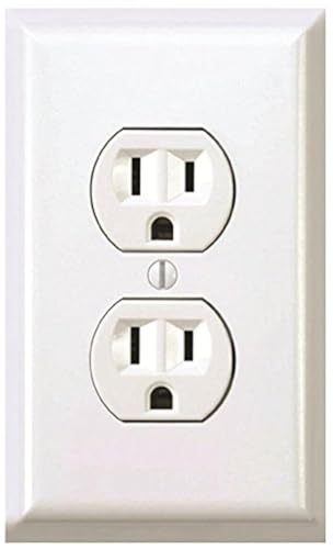 Fake Electrical Outlet Stickers - 12 Pack Realistic Prank Decals - Power Outlet