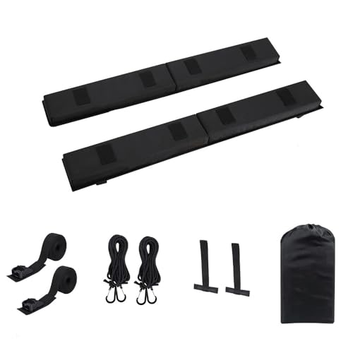 Universal Roof Rack Cross Pads with Organizer Pouch for Kayak & Surfboard