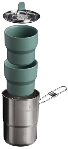 Stanley 4-Piece Camping Cookware Set with Insulated Cups & Locking Handle