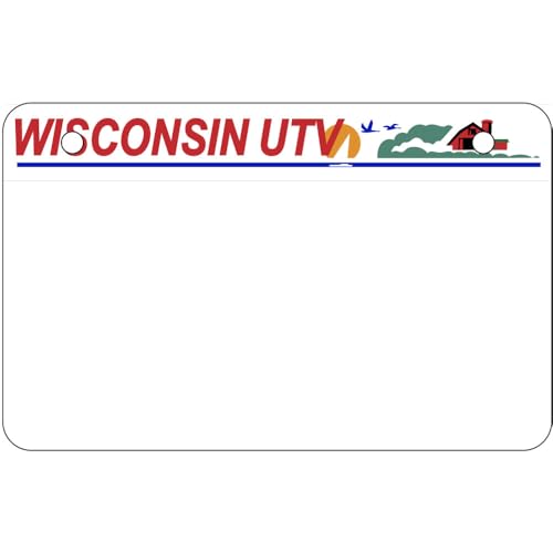 UTV License Plate - Personalized Wisconsin Design Without Frame